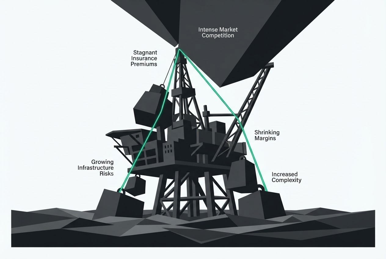 Offshore energy insurers face margin pressure as premiums barely rise